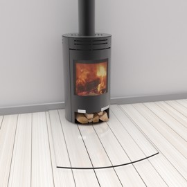 Vedovnsplate Klart glass med flat bue